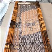 Vách ngăn bình phong inox màu 04