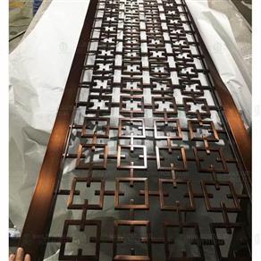 Vách ngăn inox màu nâu xước