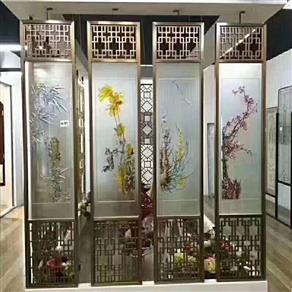 Vách ngăn bình phong inox màu 020
